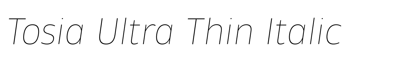 Tosia Ultra Thin Italic